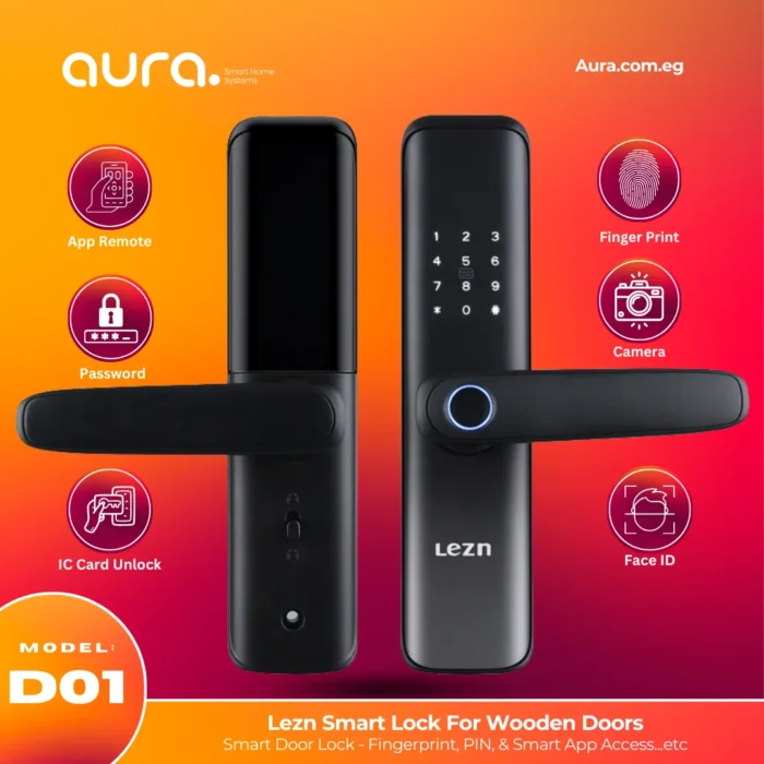 D01 LAZN Smart Locks MATTE GRAY BLACK