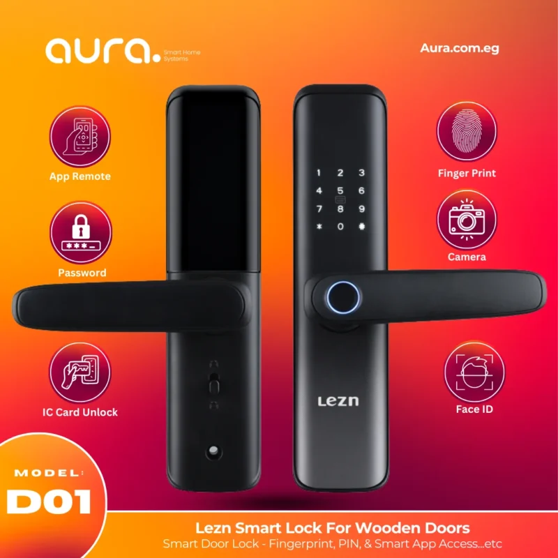 D01 LAZN Smart Locks MATTE GRAY BLACK