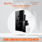 AVATTO Tuya Zigbee Smart Groove Switch Neutral Wire Required 1/2/3/4 Gang Light WiFi Touch Switch Work with Alexa Google Home