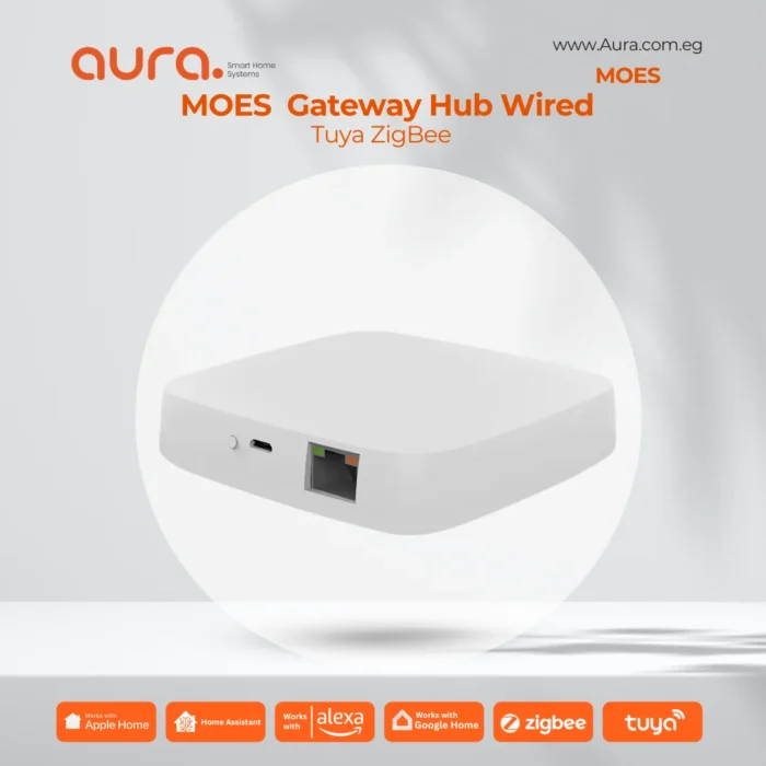 MOES Tuya ZigBee Gateway Hub – بوابة تحكم ذكية سلكية/لاسلكية متعددة الأنماط (ZigBee + Bluetooth)