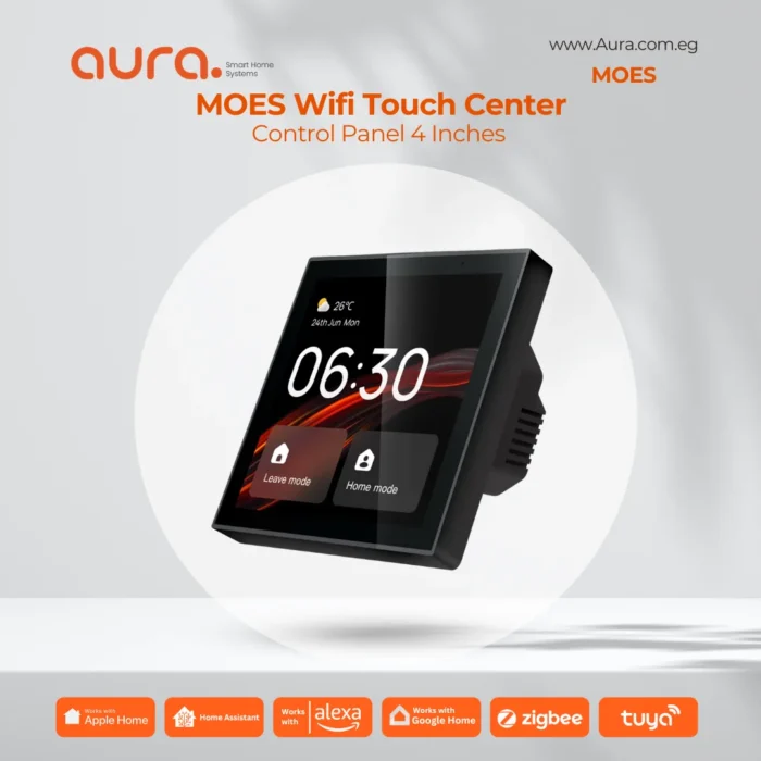MOES Tuya WiFi Smart Touch Control Panel – لوحة مركزية ذكية بشاشة 4 إنش وتحكم صوتي مدمج